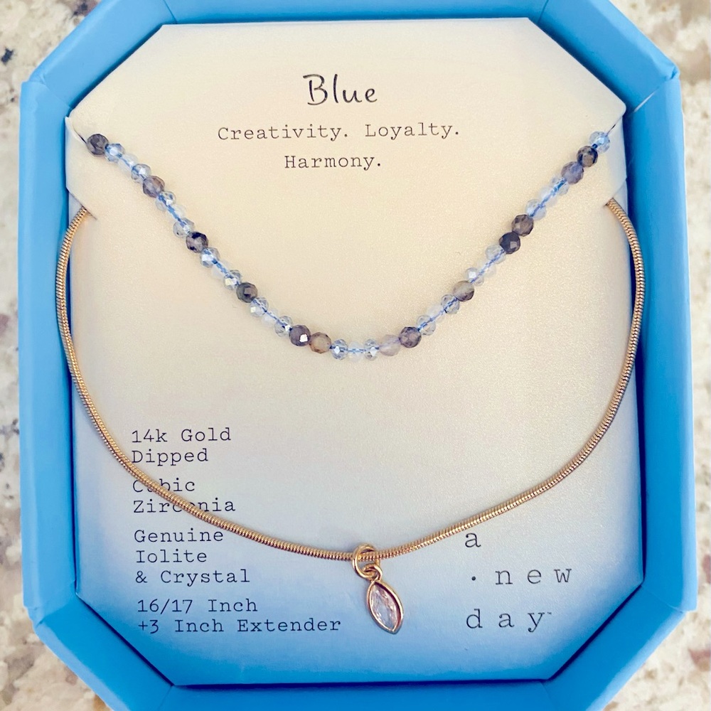 Gold and Crystal Double Necklace